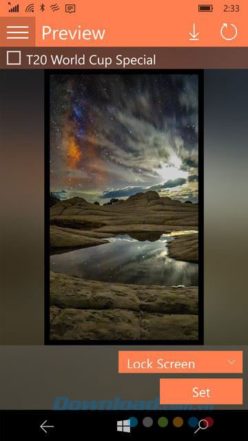 Mục Preview của ứng dụng trên điện thoại