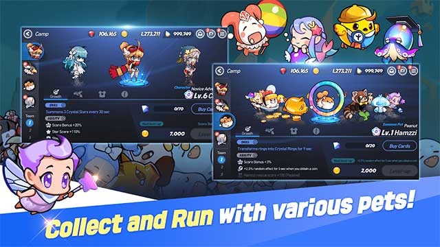 Thu thập các nhân vật cực kỳ dễ thương, mỗi người đều có kỹ năng đặc biệt