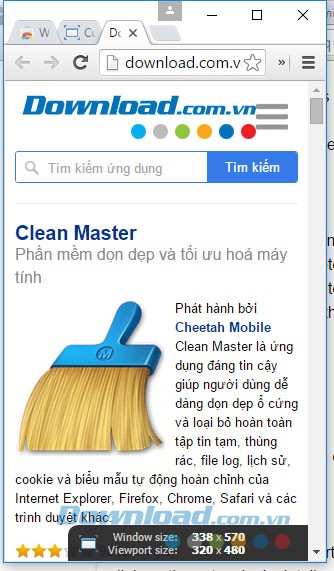 Thay đổi kích thước trang nhanh chóng