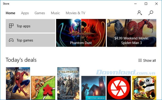 Windows Store trên Windows 10