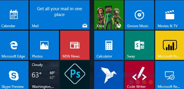 Các ứng dụng được chuẩn hóa cho Windows 10