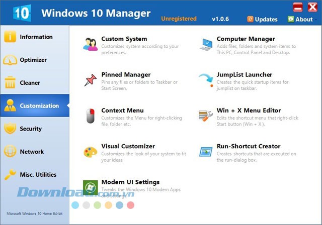 Tùy chỉnh hình thức Windows 10
