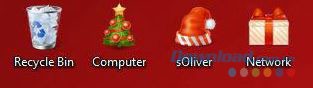 Thay đổi icon máy tính cho ngày Giáng sinh