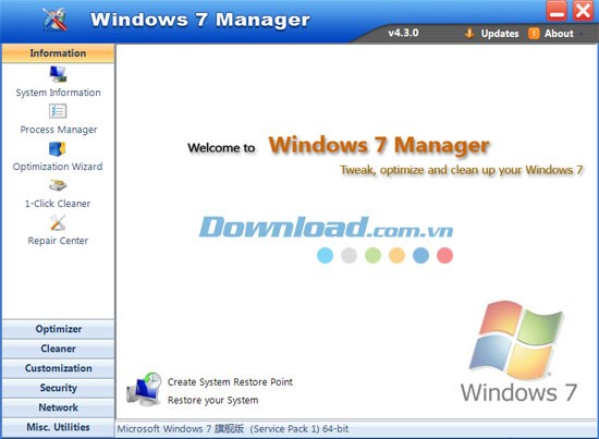 Windows 7 Manager