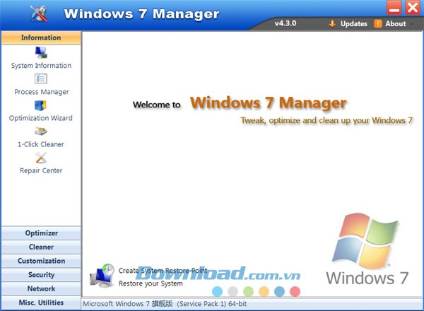Windows 7 Manager