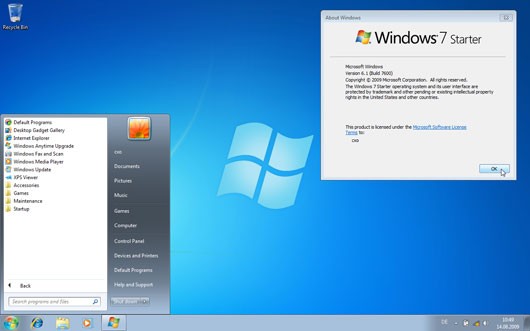 Windows 7 Starter