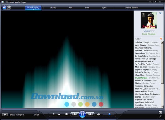 Giao diện Windows Media Player 11