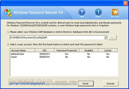 Windows Password Recover Kit