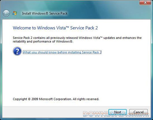 Windows Vista Service Pack 2 (32 bit)