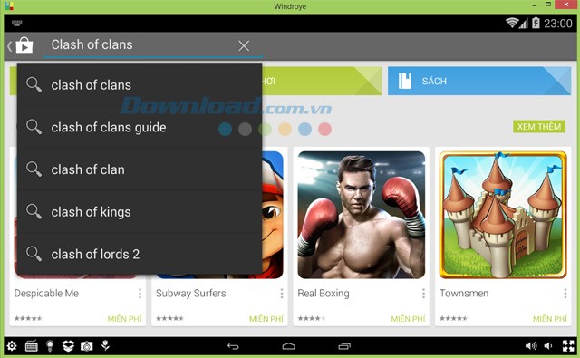 Tìm game Clash of Clans trên Play Store