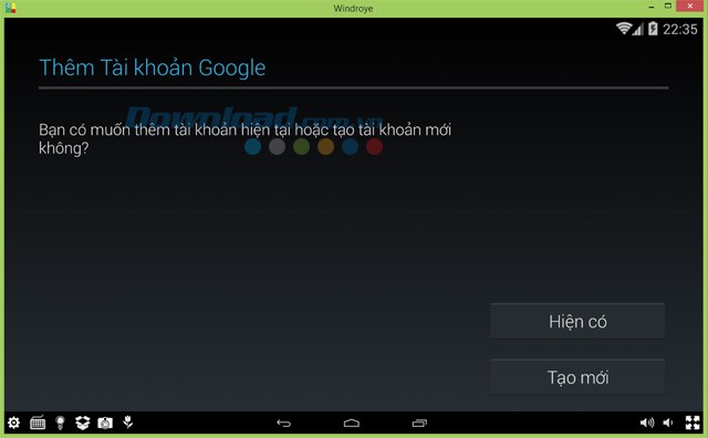 Thêm tài khoản Google