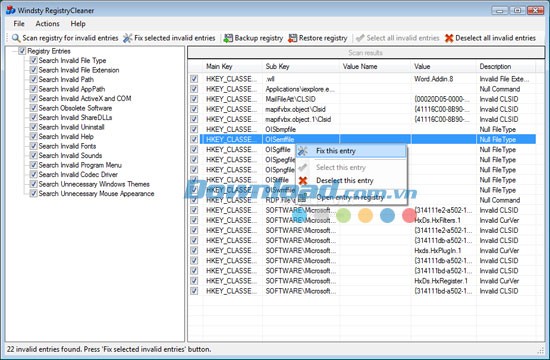 Windsty RegistryCleaner