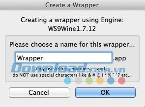 Tạo gói mới trong Wineskin Winery