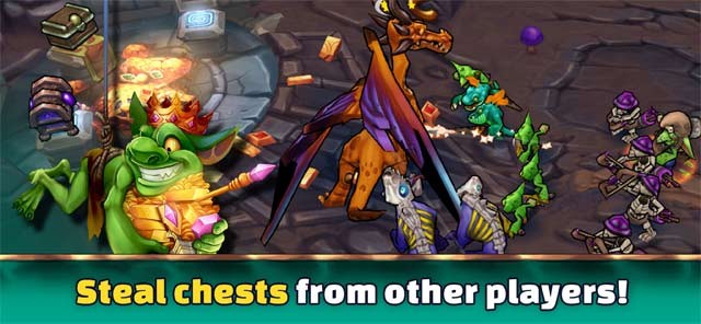 Ăn trộm rương kho báu của đối thủ trong Winions: Mana Champions