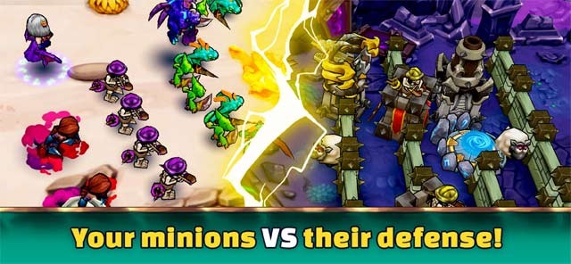 Minion của bạn đối đầu với hàng phòng thủ của kẻ thù
