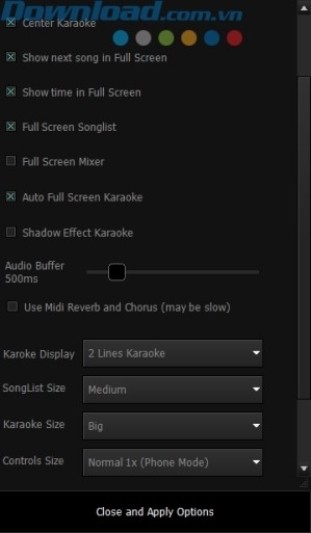 Các tùy chỉnh ứng dụng