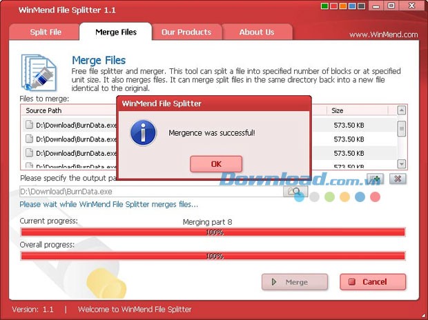 WinMend File Splitter