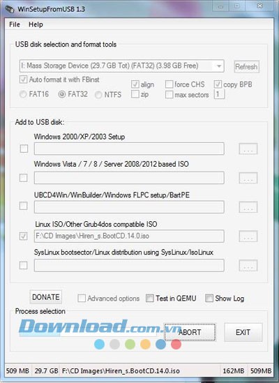 Vui lòng chờ. Nhanh hay chậm là ở dung lượng file ISO và tốc độ ghi của USB