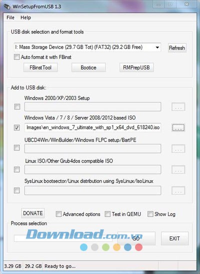 Chọn như hình rồi bấm GO