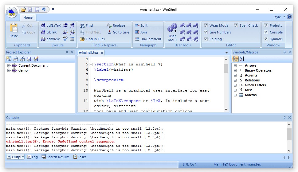 Giao diện báo lỗi Winshell