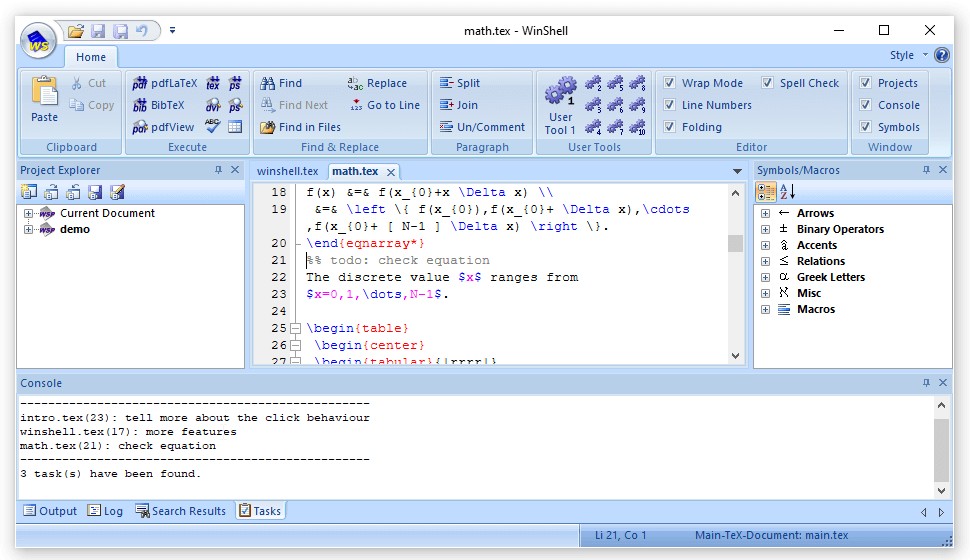 Cửa sổ điều khiển của Winshell