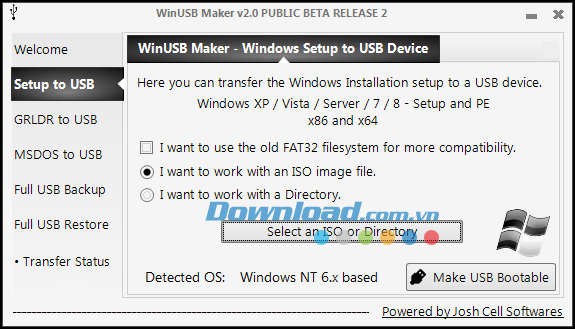 Nhấn nút Make it Bootable