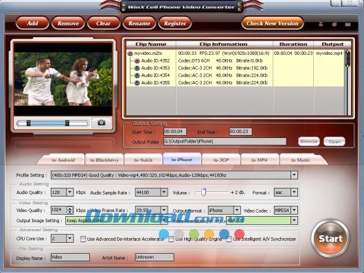 WinX Cell Phone Video Converter