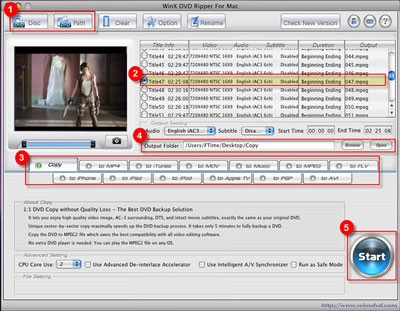 WinX DVD Player Free for Mac