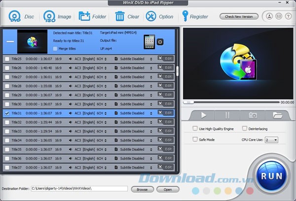 WinX DVD to iPad Ripper