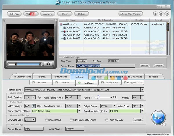 WinX HD Video Converter Deluxe