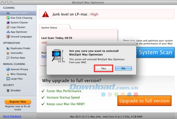 WinZip Mac Optimizer