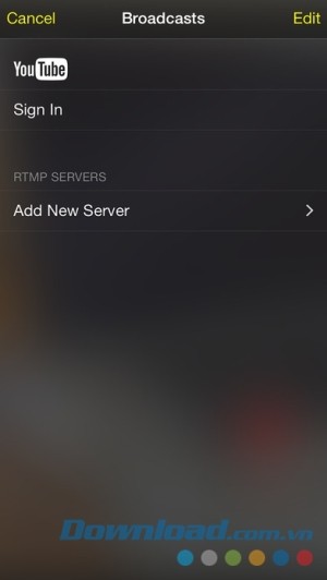 Wirecast Go cho iOS stream video trực tiếp lên YouTube