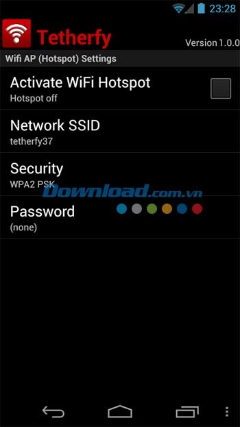 Tetherfy (WiFi Tether w/o Root) for Android