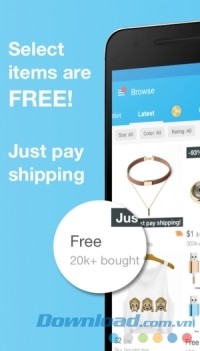 Lựa chọn đồ miễn phí trên Wish - Don't OverPay cho Android