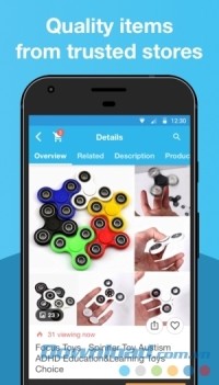 Wish - Don't OverPay cho Android chứa nhiều món đồ đáng tin cậy