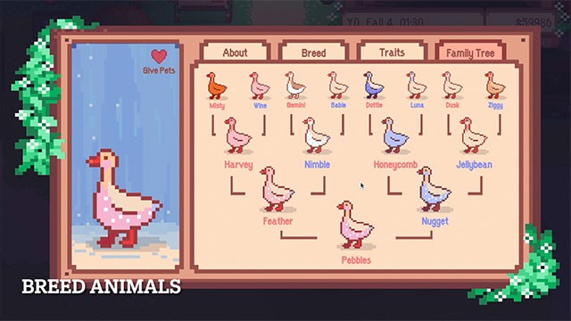 Tập trung vào việc chăn nuôi và lai tạo các giống loài mới khi chơi Wish Upon A Llama game