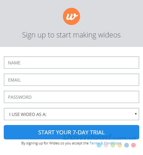 Đăng ký tài khoản Wiveo miễn phí