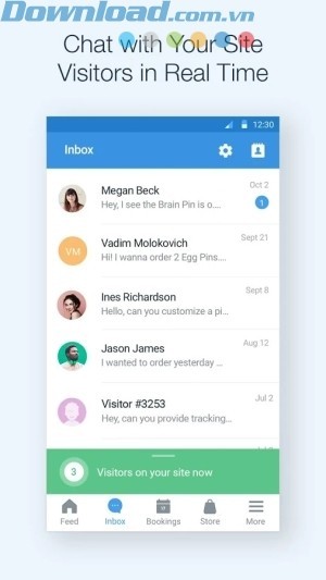 Chat với khách ghé thăm trang web của bạn thời gian thực