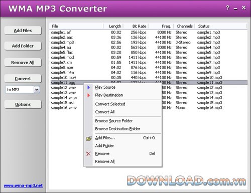 WMA MP3 Converter