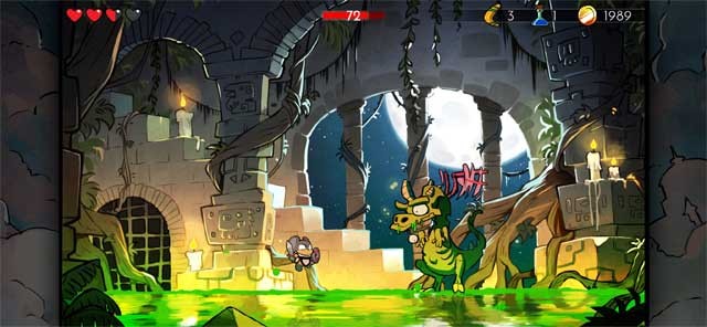 Đánh bại rồng và vượt qua chướng ngại vật nguy hiểm trong Wonder Boy: The Dragon's Trap