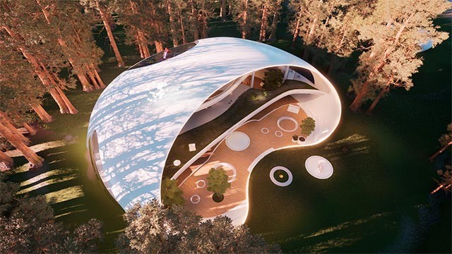 Thư viện Wonder Library nằm trên hòn đảo bình yên, bao quanh là thiên nhiên hoang sơ