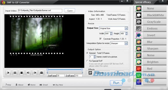 Các hiệu ứng đa dạng cho file