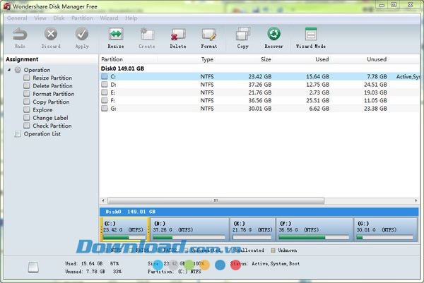 Wondershare Disk Manager Free