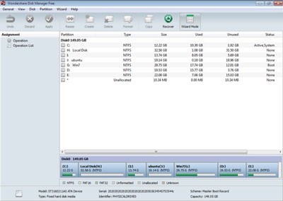 Wondershare Disk Manager Free