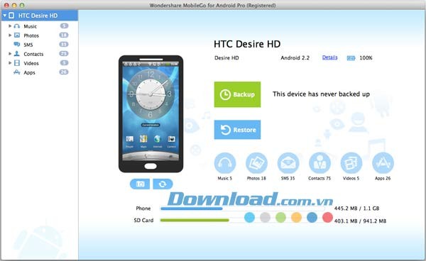 Wondershare MobileGo for Android Pro for Mac