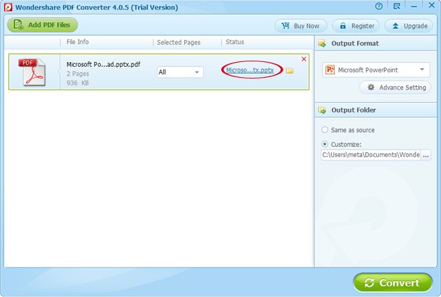 Xem file sau chuyển đổi
