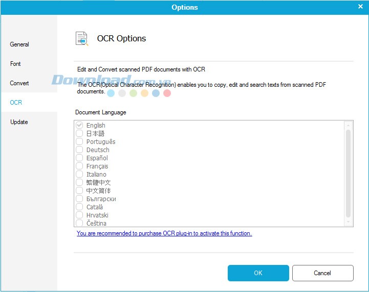 Các tùy chọn OCR