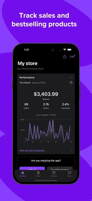 WooCommerce giúp bạn theo dõi việc bán hàng và sản phẩm bán chạy