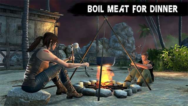 Lấy củi nhóm lửa và nấu thức ăn