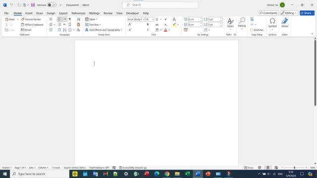 Giao diện Microsoft Word 2024 hiện đại và thân thiện